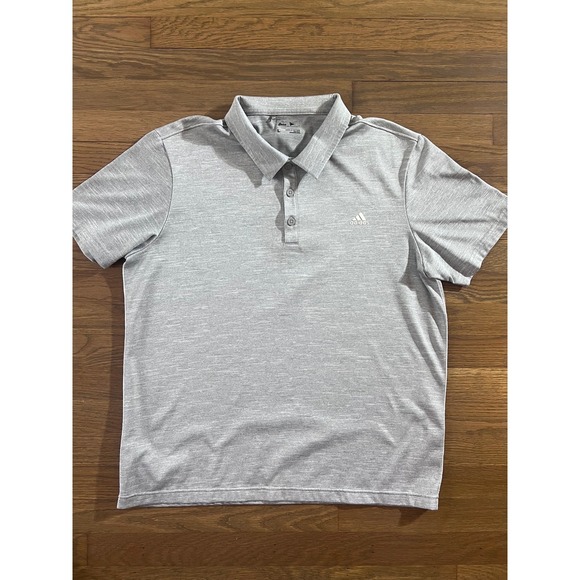 adidas Other - Adidas Golf Polo Shirt Mens Large Gray Heathered Short Sleeve Performance Top